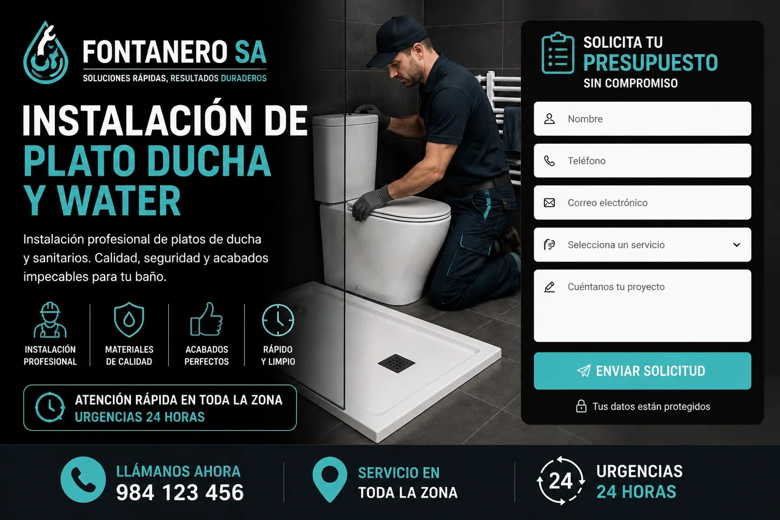 Plumbing landing page